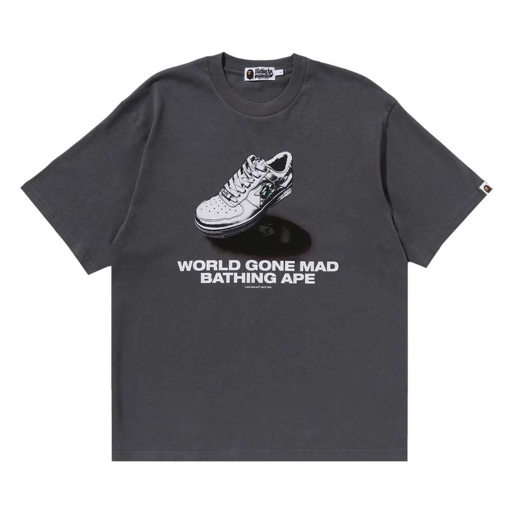 BAPE Shoes Graphic T-Shirt Grey