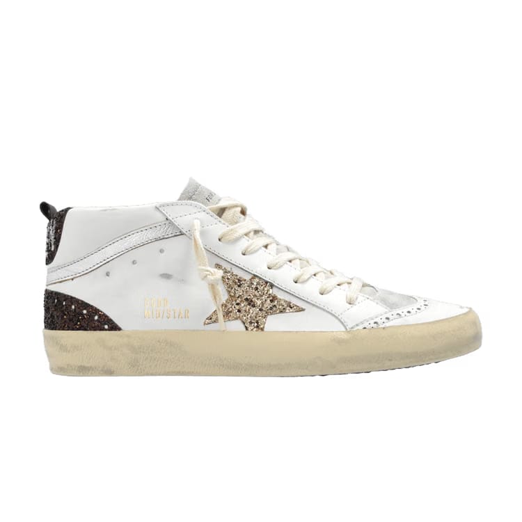 Golden Goose Wmns Mid Star 'White Ice Gold Brown'