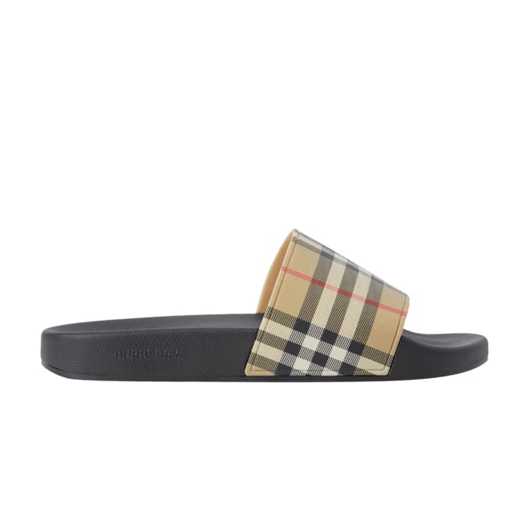 Burberry Wmns Check Print Slide 'Archive Beige'
