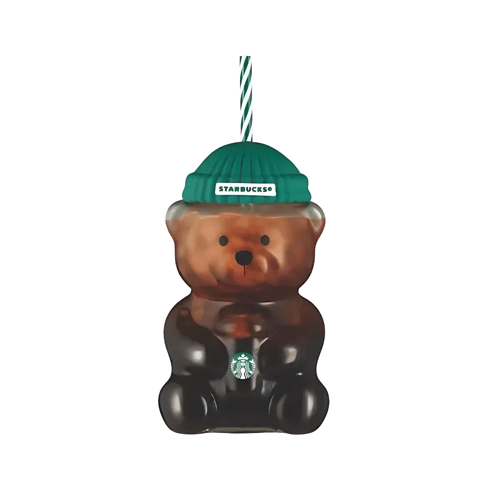 Starbucks Bear Bearista Glass Tumbler Cup
