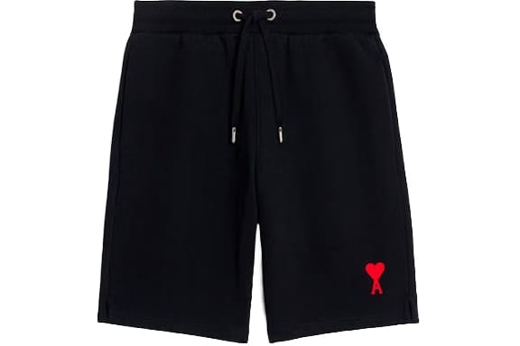 Ami Paris Tonal ADC Shorts Black/Red