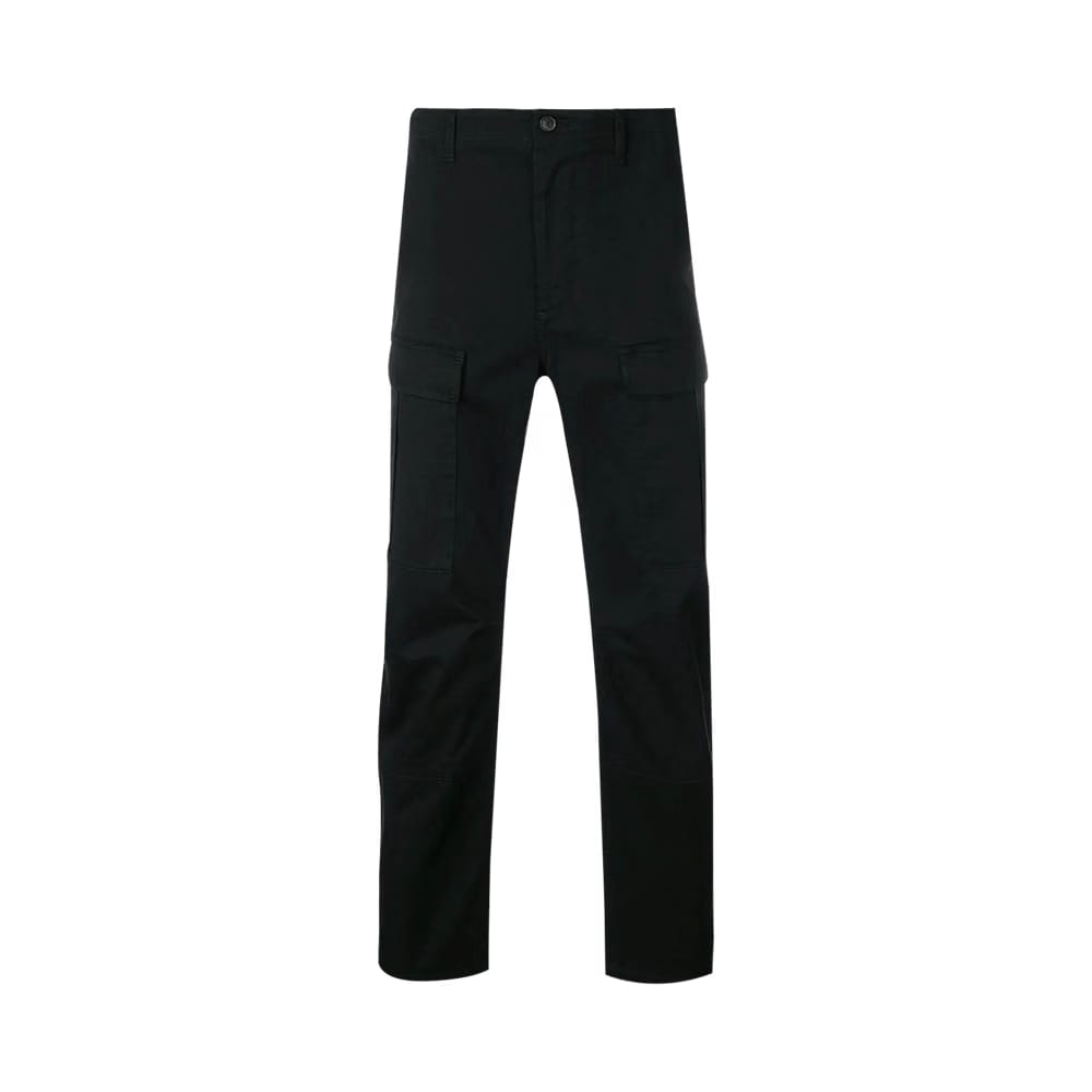 Balenciaga Cropped Slim-Fit Cotton-Twill Cargo Trousers Black