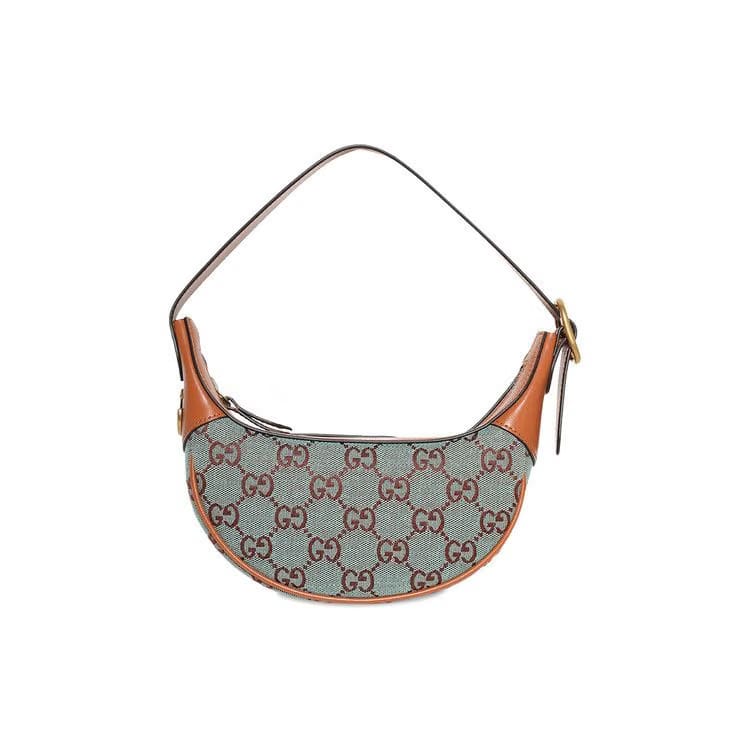 Gucci Ophidia Super Mini Shoulder Bag Pale Blue/Brown