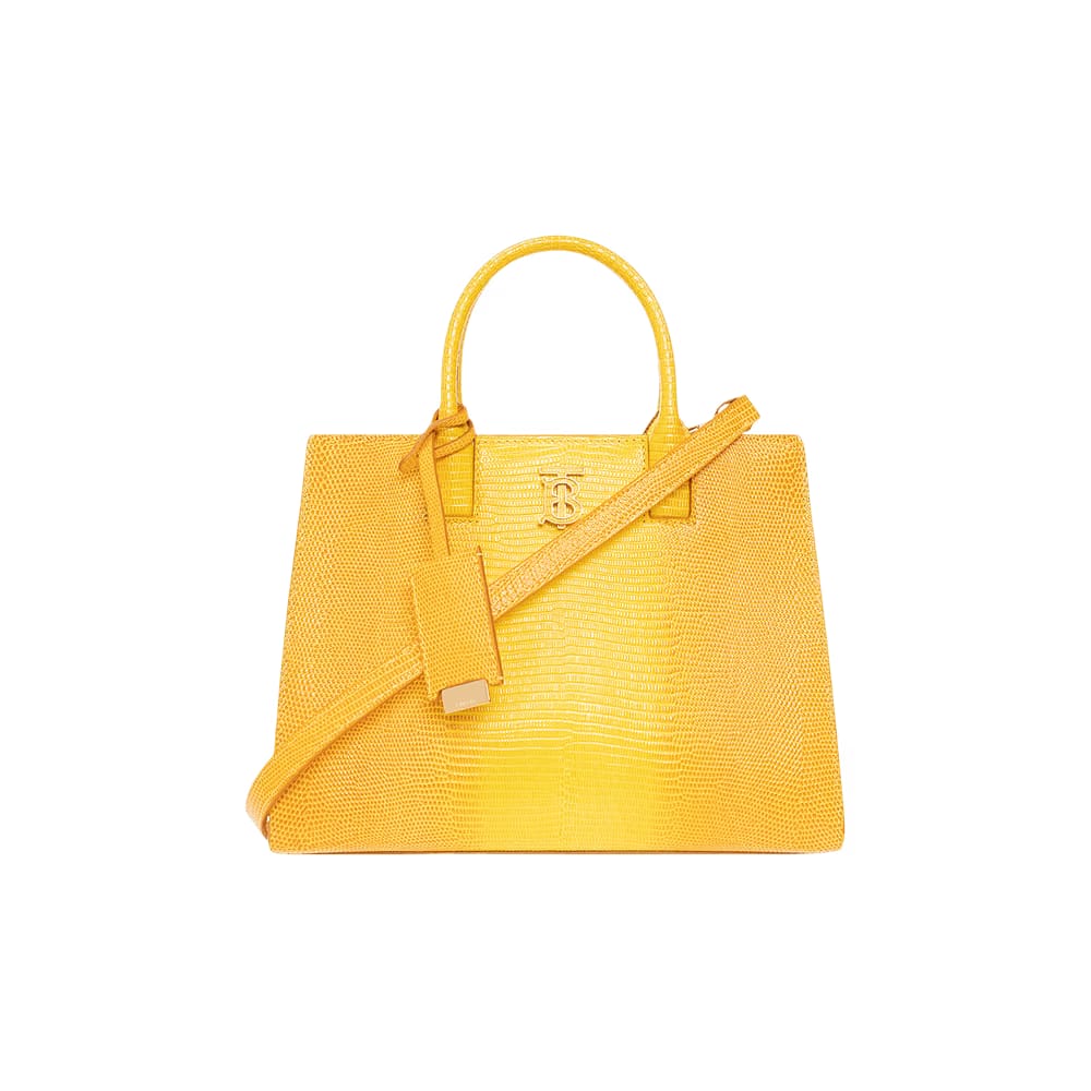Burberry Mini Frances Embossed Tote Yellow