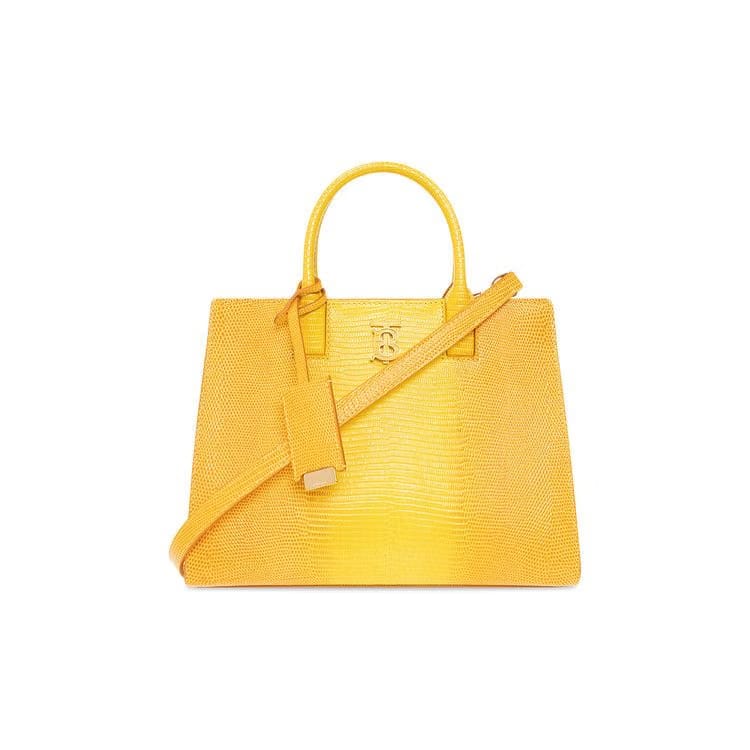 Burberry Mini Frances Embossed Tote Yellow