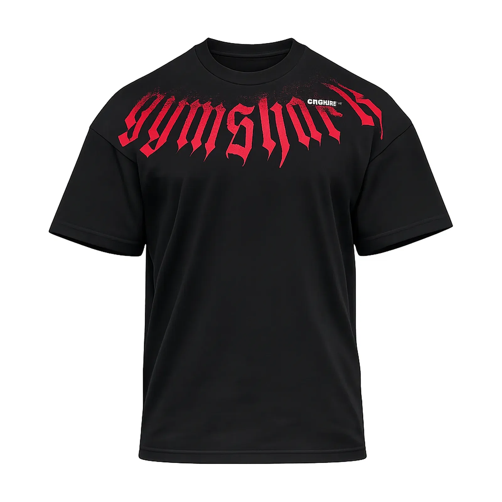 Gymshark Fade Graphic T-Shirt extreme oversized fit GS Black