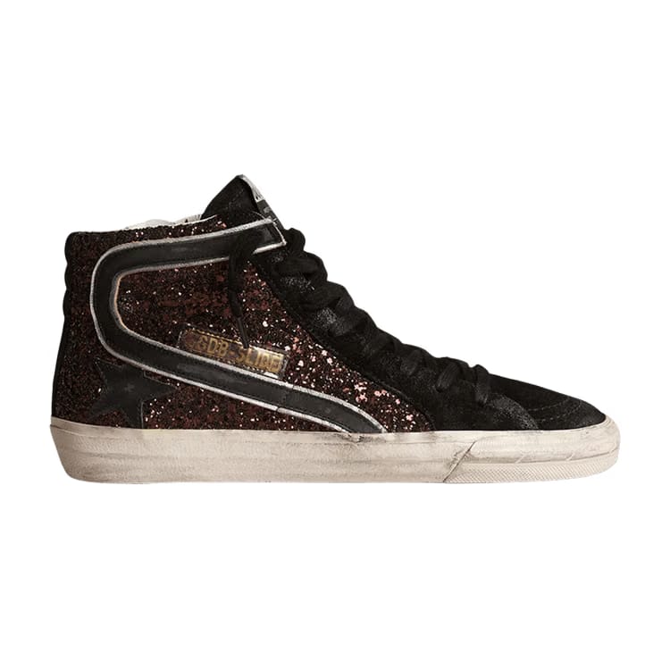 Golden Goose Wmns Slide Sneaker 'Coffee Brown Glitter'