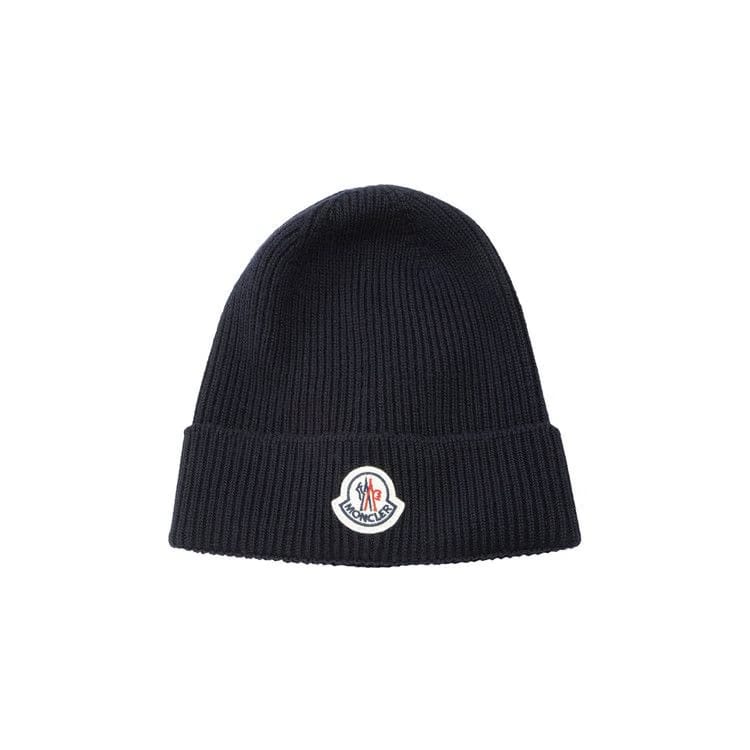 Moncler Logo Beanie Blue