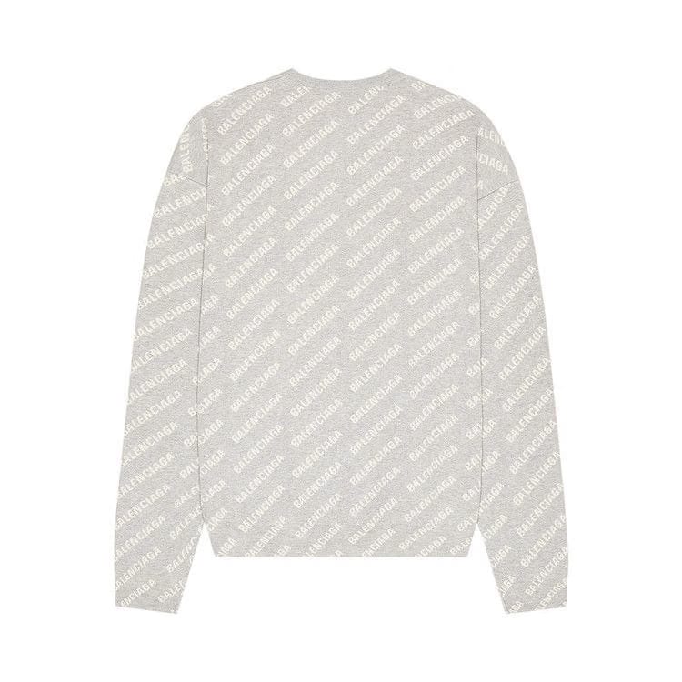 Balenciaga All Over Crewneck Grey/White