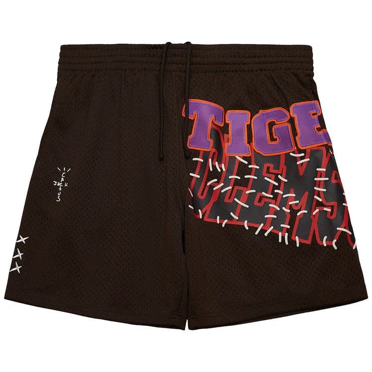Cactus Jack by Travis Scott x Mitchell & Ness Clemson University Shorts Brown