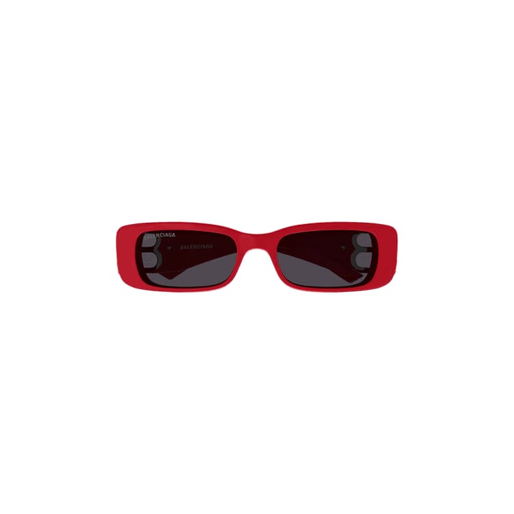 Balenciaga Rectangular Frame Sunglasses Red