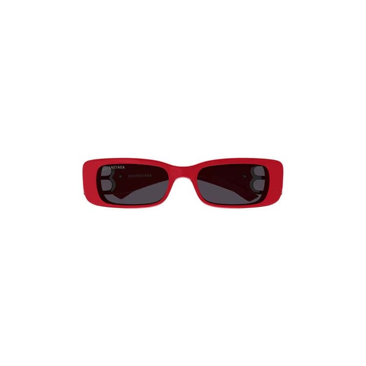 Balenciaga Rectangular Frame Sunglasses Red