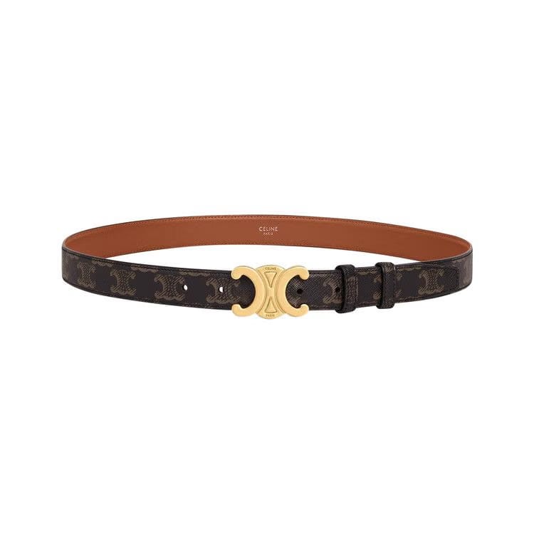 CELINE Medium Triomphe Belt Tan