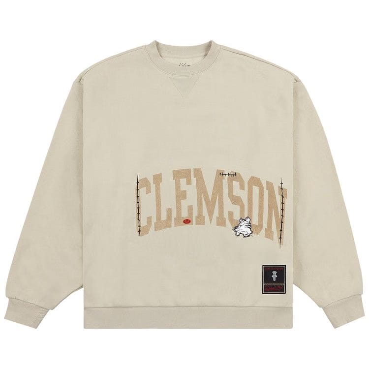 Cactus Jack by Travis Scott x Mitchell & Ness Clemson University Crewneck Tan