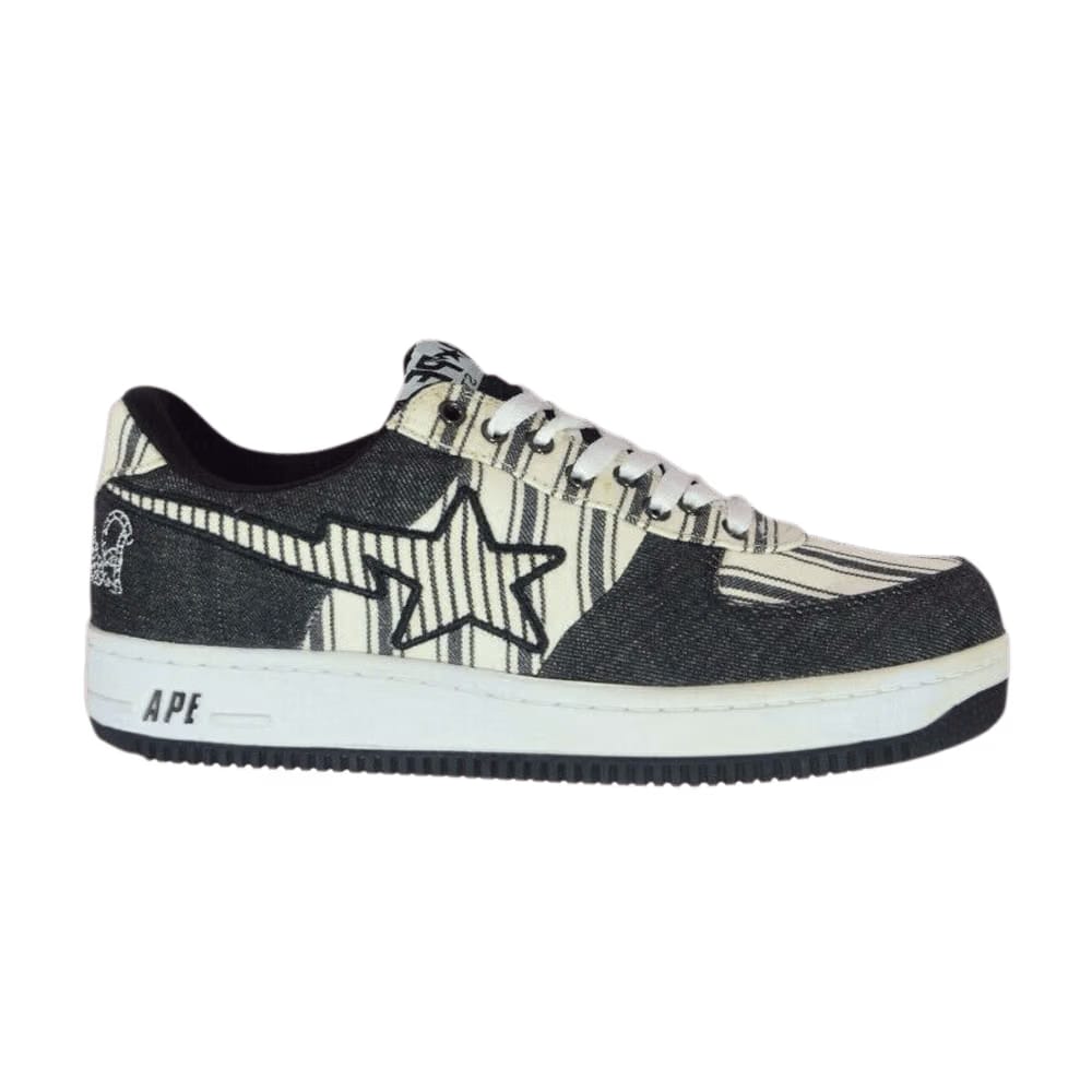 Bapesta Low Denim Pinstripe