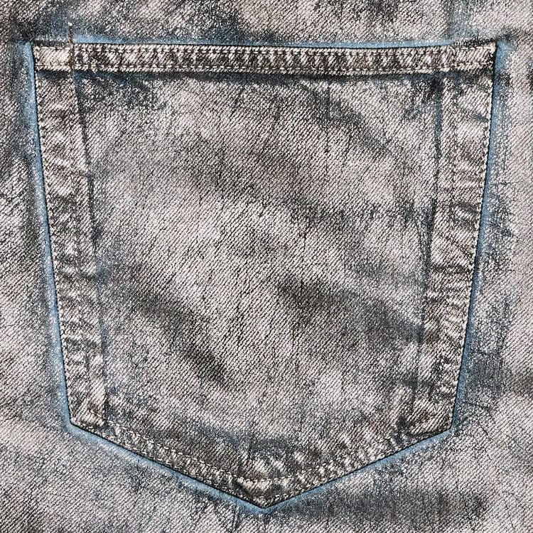 Acne Studios Metallic Jeans Silver/Blue