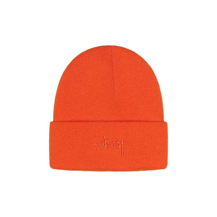 Stussy Stock Cuff Beanie Fire Orange
