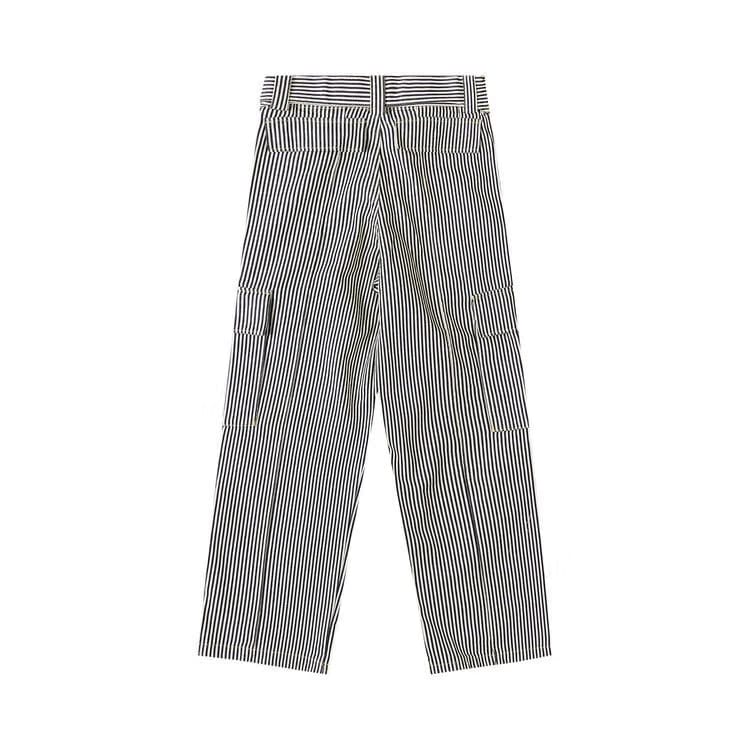 Kenzo Striped Straight Cut Genderless Cargo Jeans Rinse Blue Denim