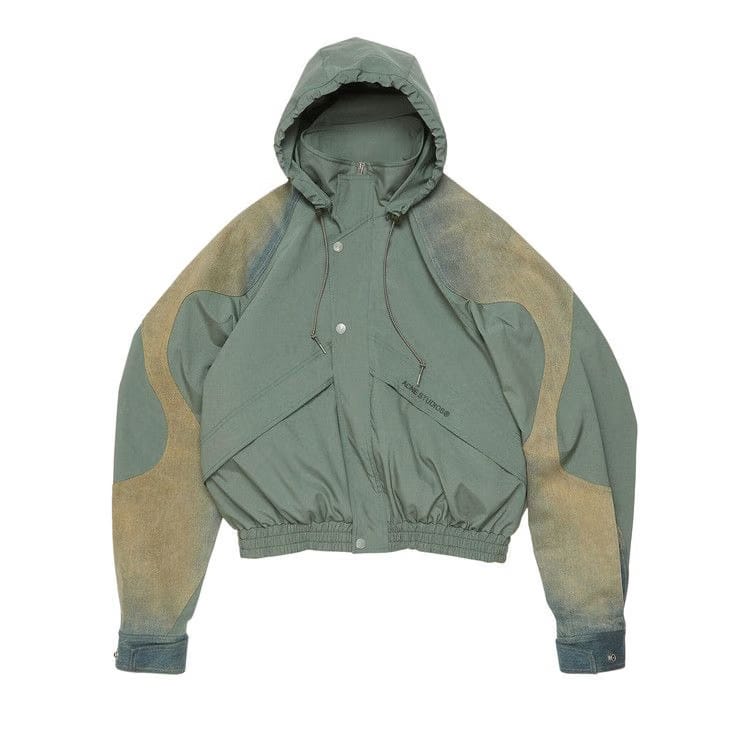 Acne Studios Long-Sleeve Hooded Jacket Olive Green