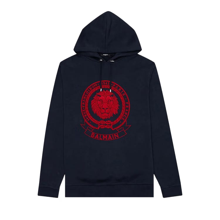 Balmain Flock Coin Sweatshirt Marine/Rogue