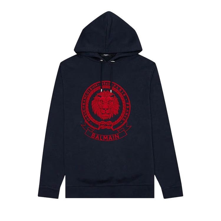 Balmain Flock Coin Sweatshirt Marine/Rogue