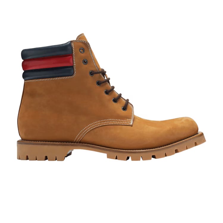 Gucci Lace Up Suede Boot Brown