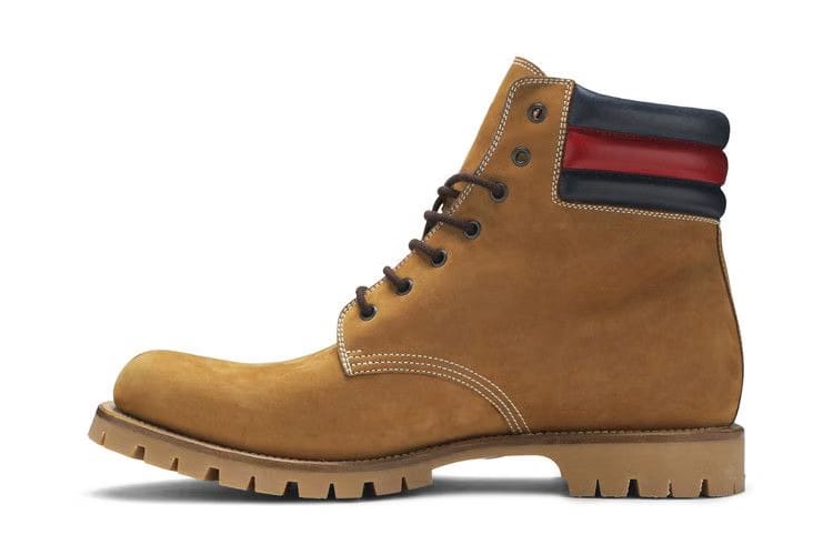 Gucci Lace Up Suede Boot Brown