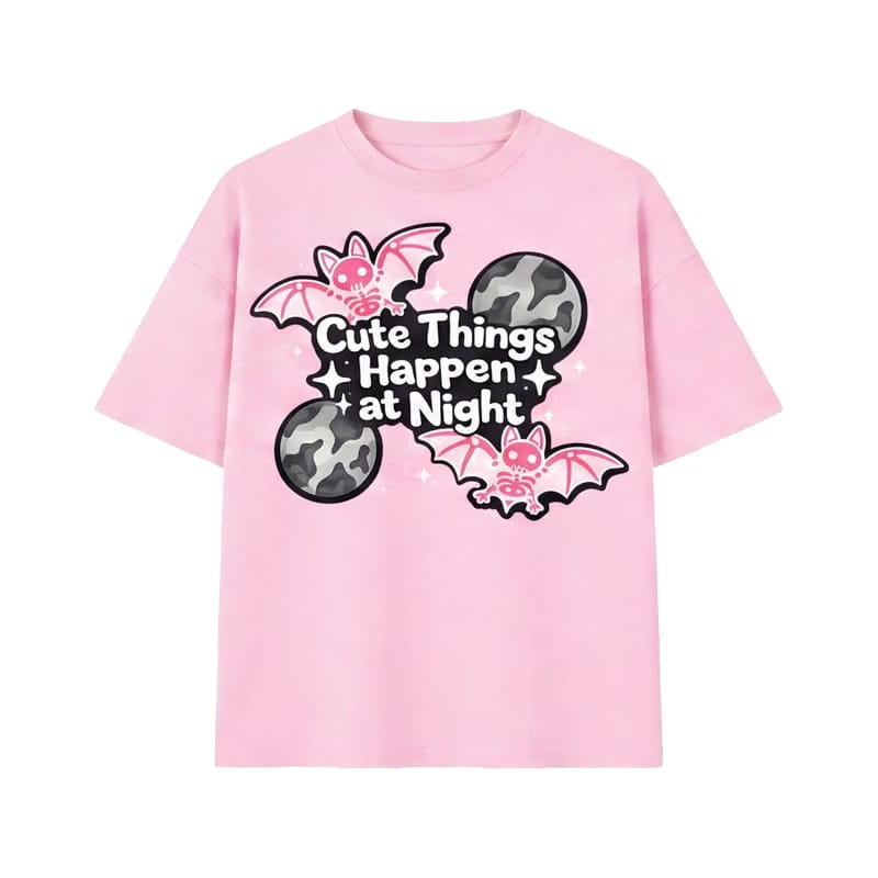 Forfksake Batty At Night Tee - Pink