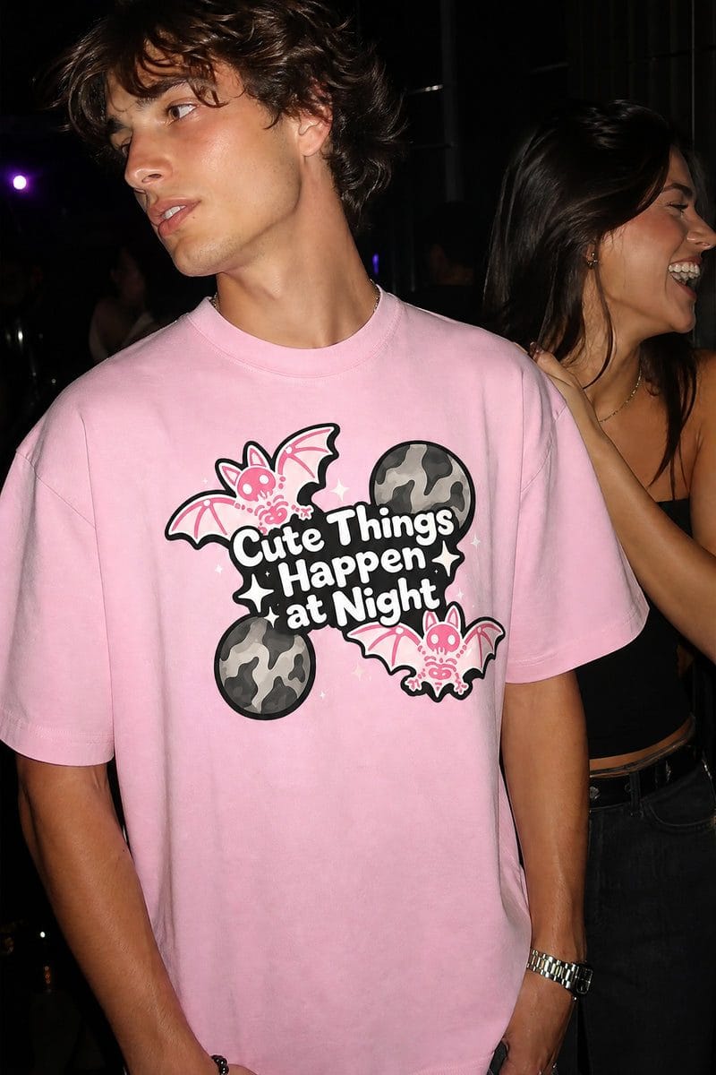 Forfksake Batty At Night Tee - Pink