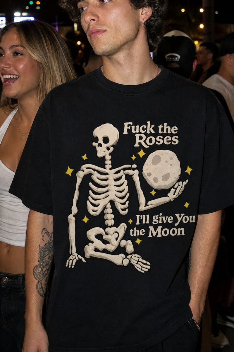 Forfksake Giving You Moon Tee - Black