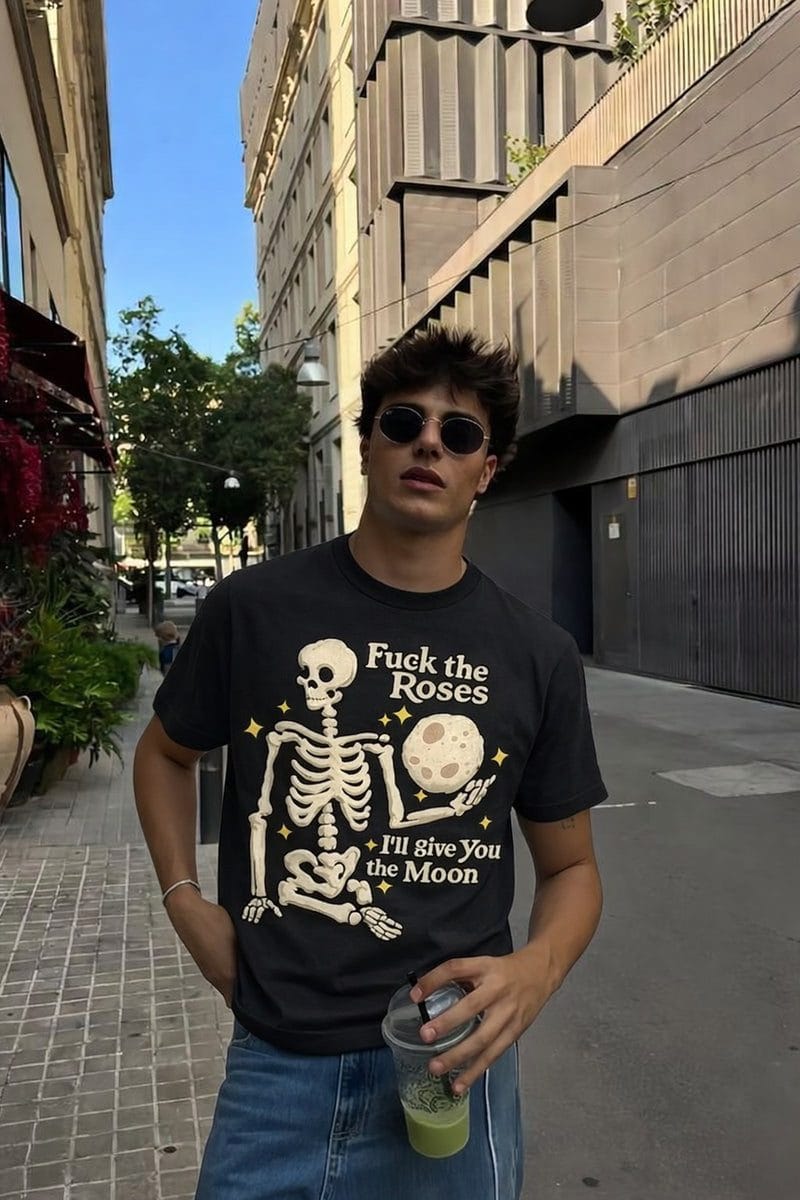 Forfksake Giving You Moon Tee - Black