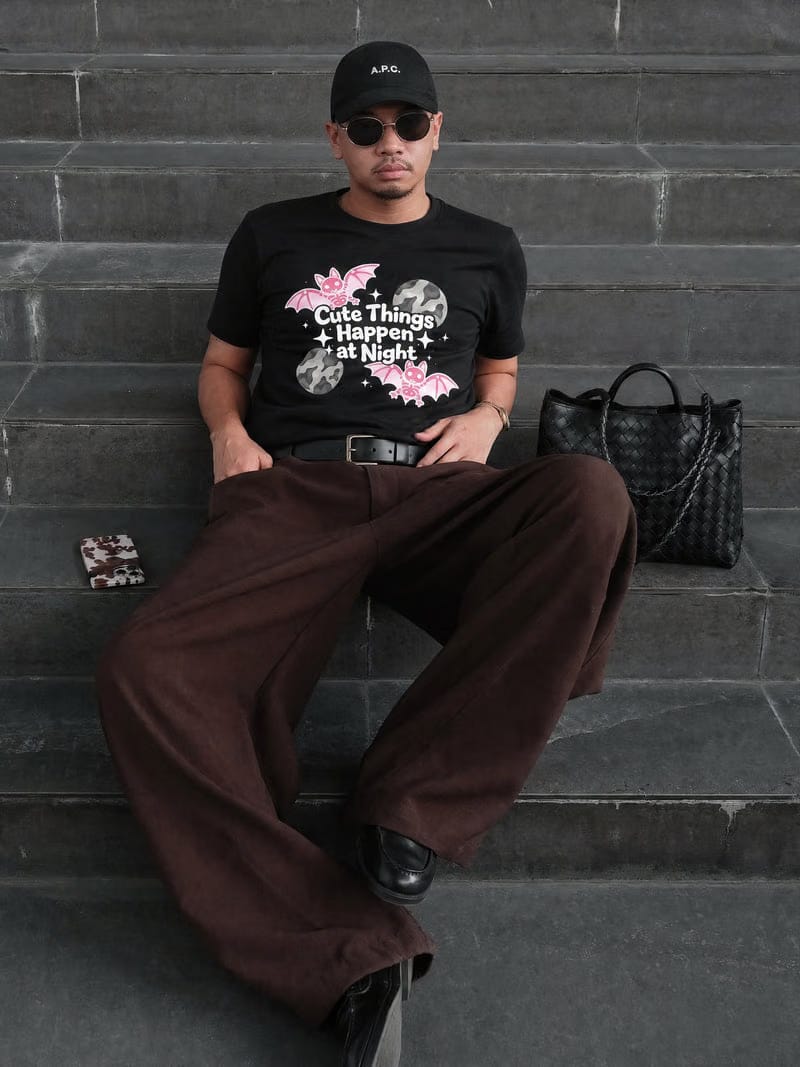 Forfksake Batty At Night Tee - Black