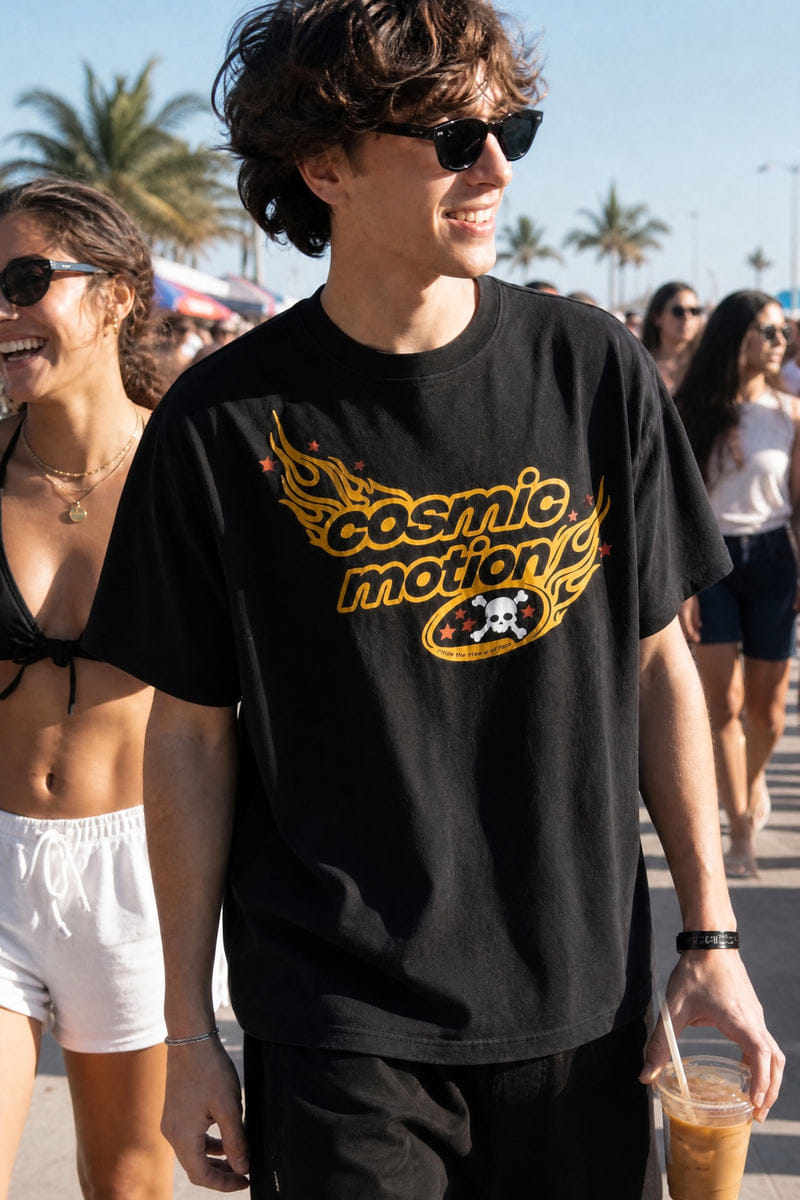 Off Supply Cosmic Motion Black T-Shirt