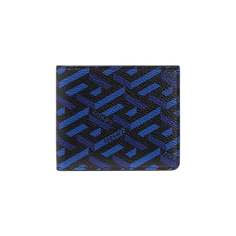 Versace La Greca Signature Bifold Wallet Navy/Black