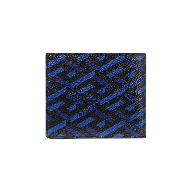 Versace La Greca Signature Bifold Wallet Navy/Black
