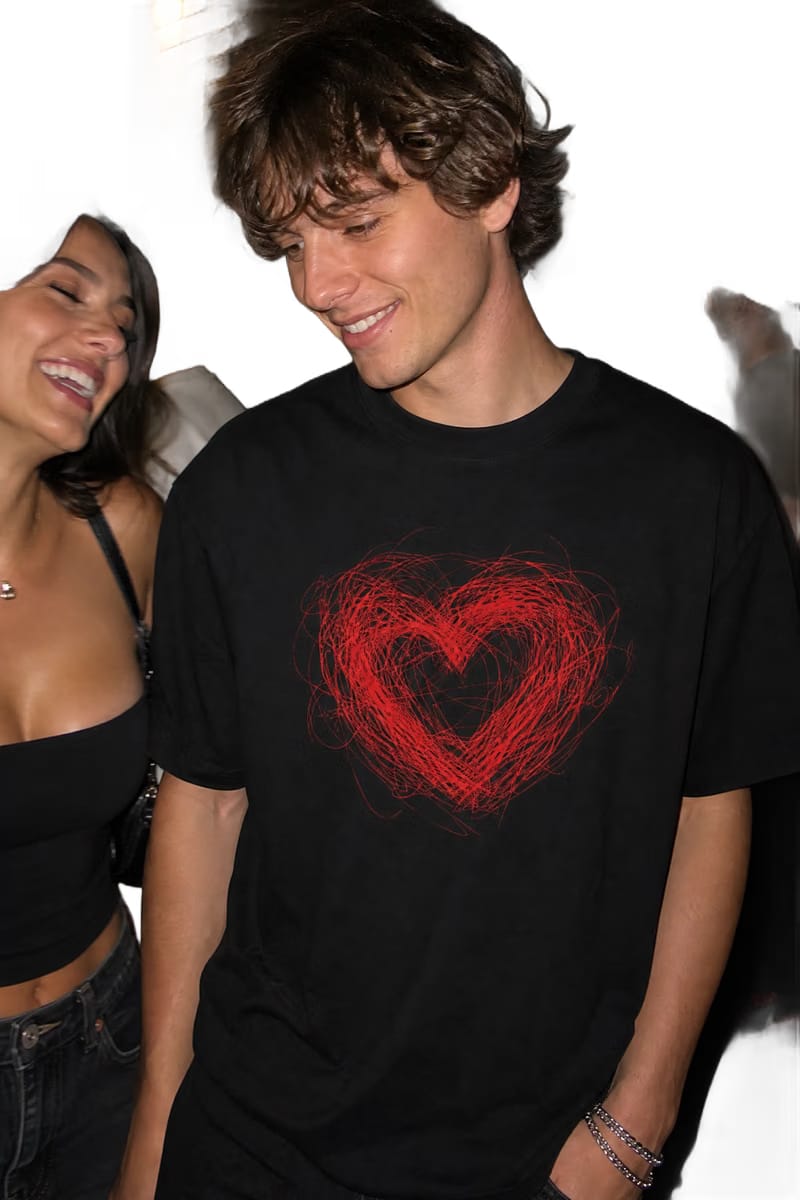 Voyd Heart in Static Black T-shirt