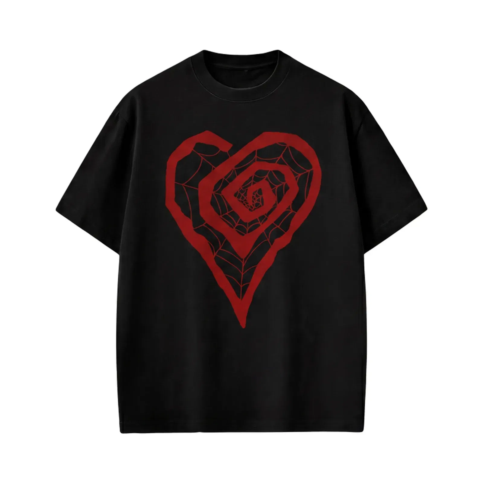 Voyd Red Spiral Black T-shirt