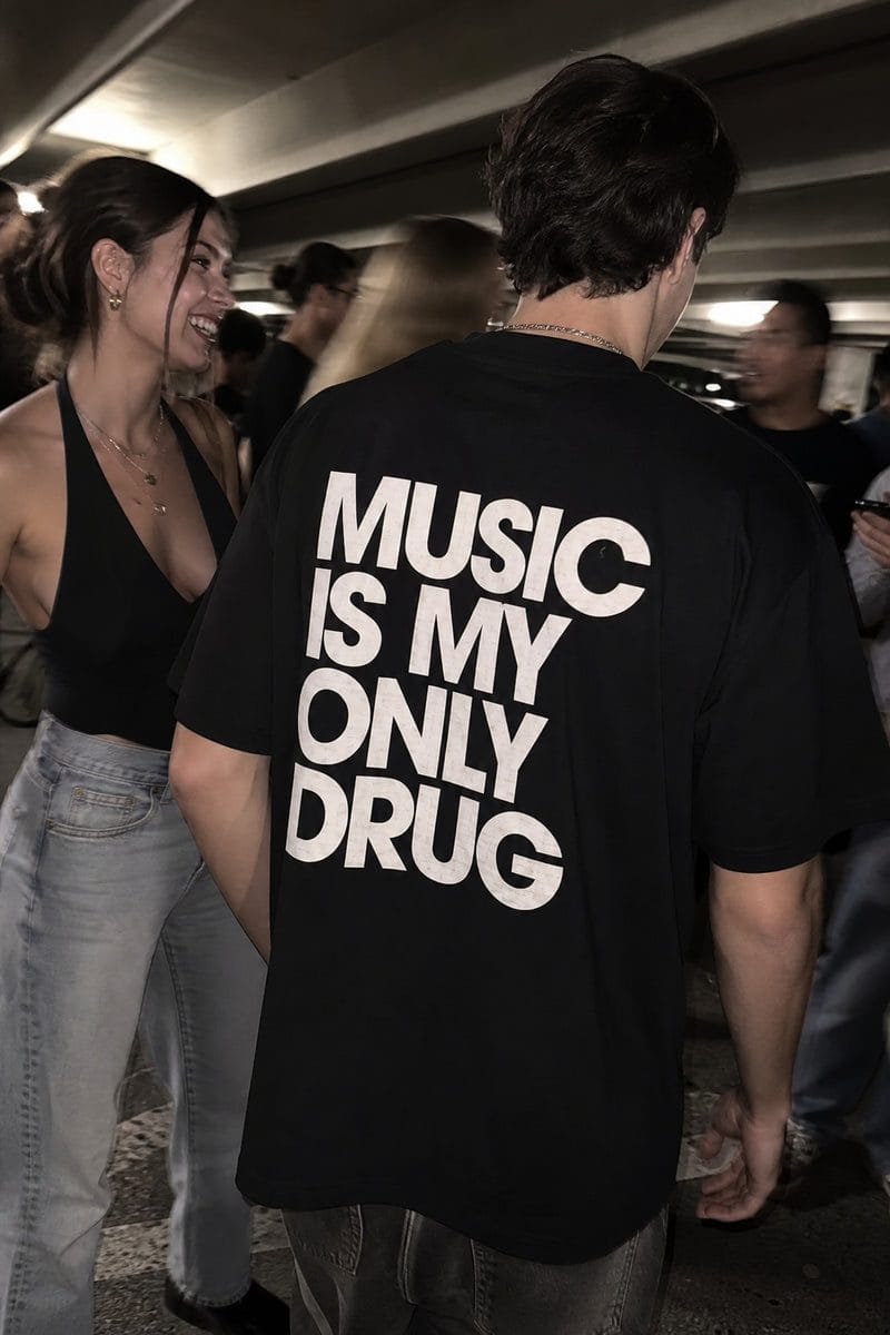 City Off Domes Rhythm Over Everything Black T-Shirt