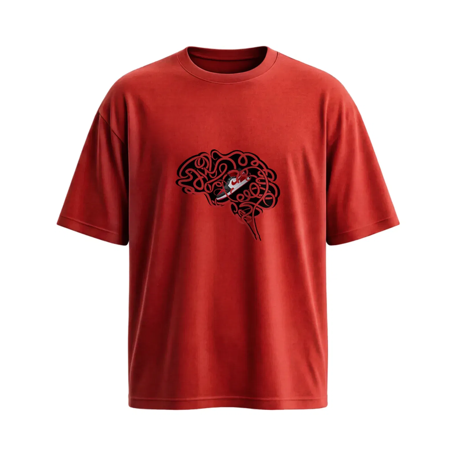City Off Domes Hustle Brain Red T-Shirt