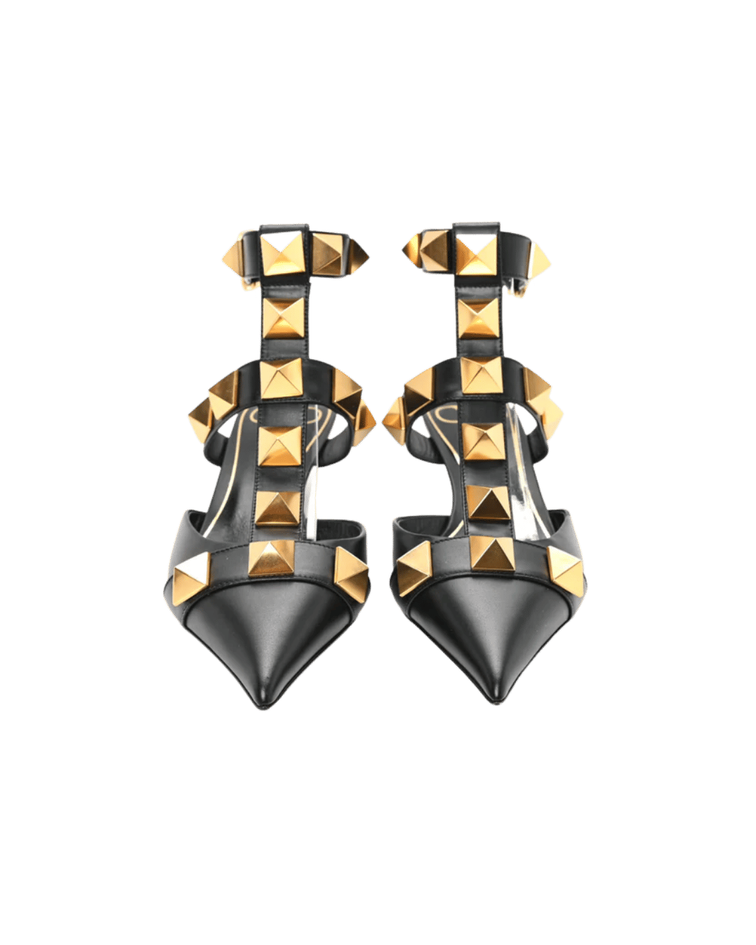 Valentino Garavani Calfskin Roman Stud Ankle Strap 40mm Pumps
