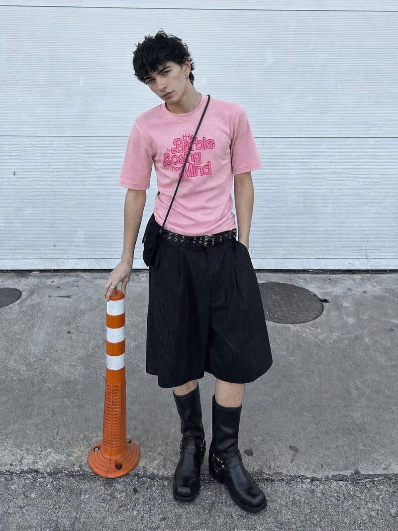 Forfksake Barbie Losing Mind Pink T-Shirt
