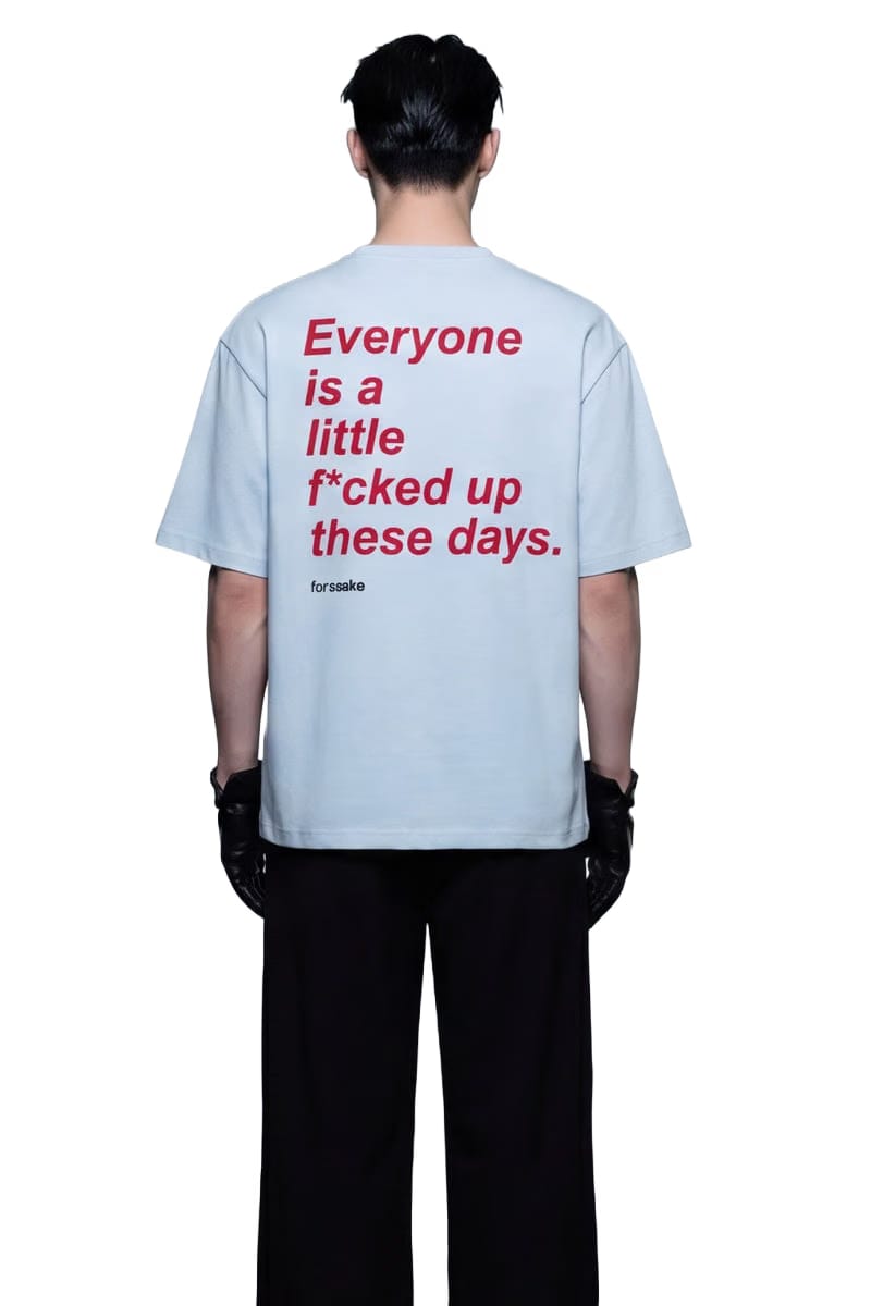 Forfksake Little Fucked Up T-Shirt Ice Blue