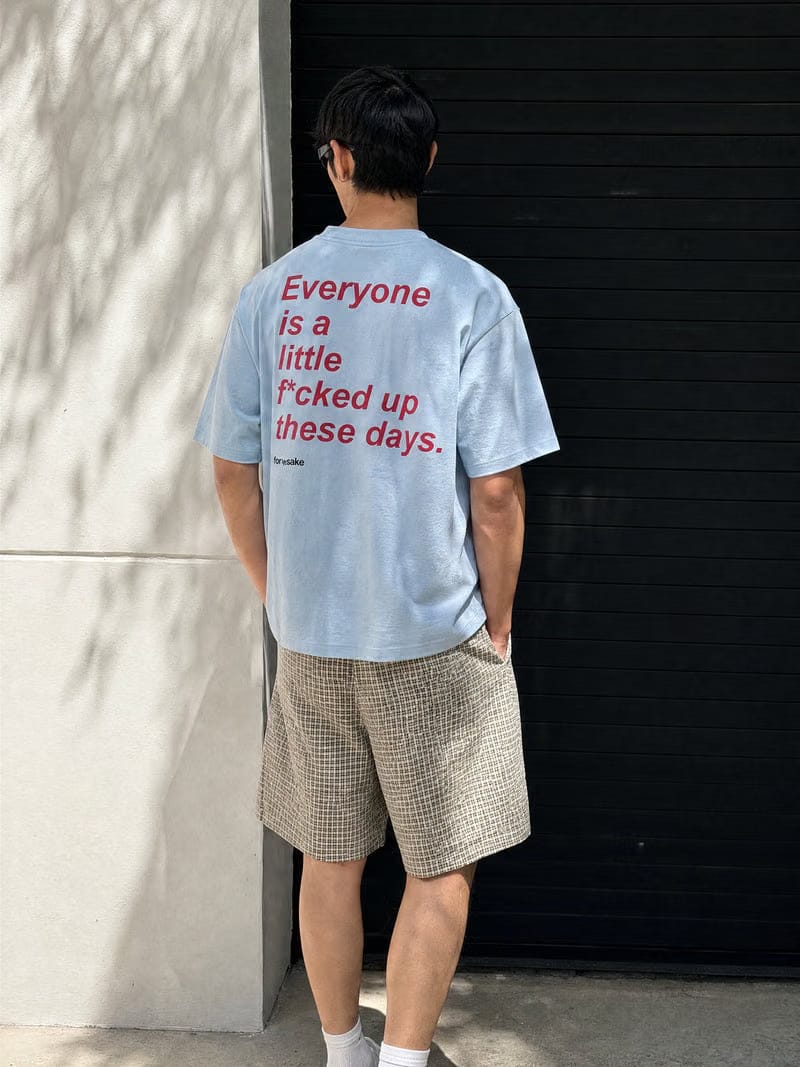 Forfksake Little Fucked Up T-Shirt Ice Blue