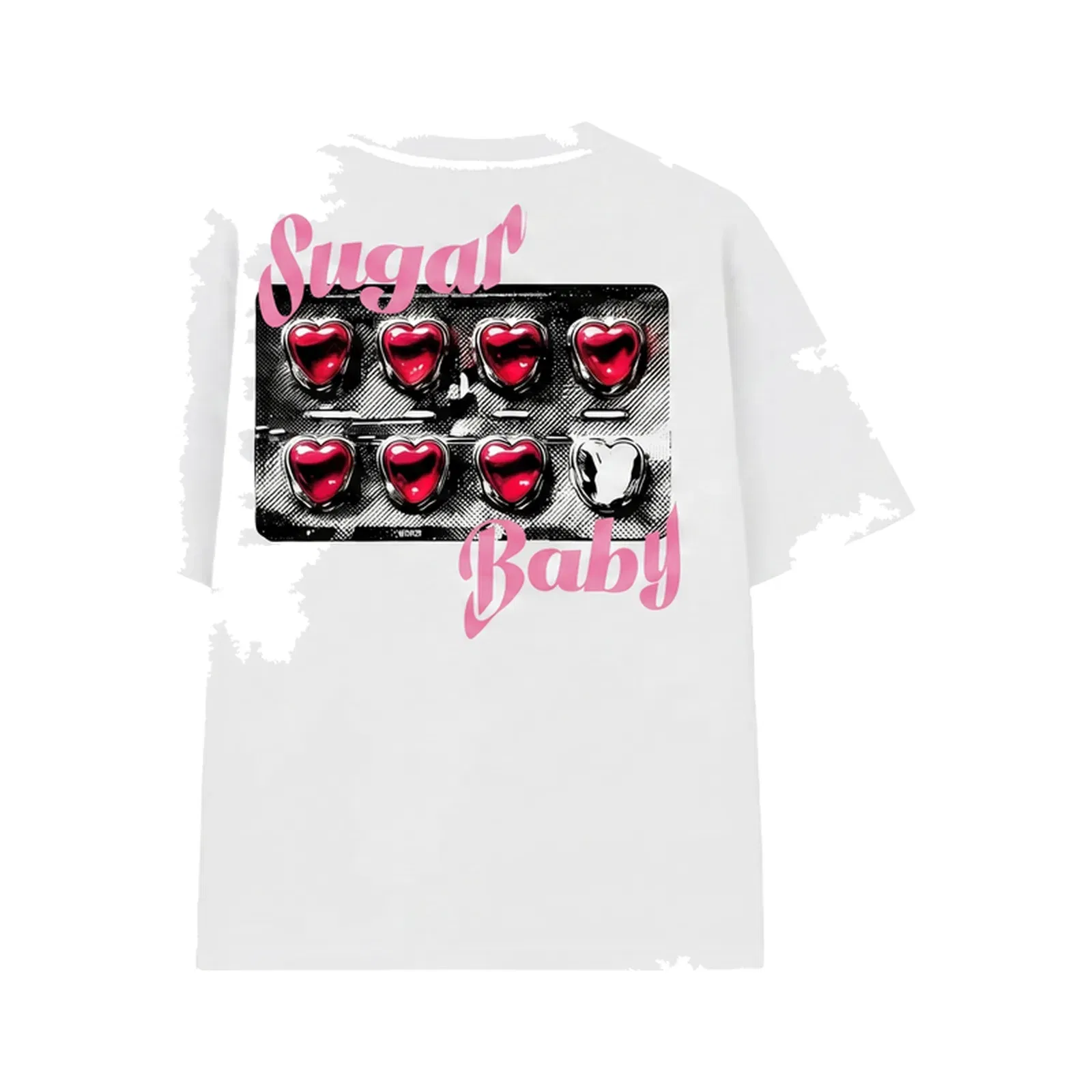 Forfksake Sugar Baby Pills White T-Shirt