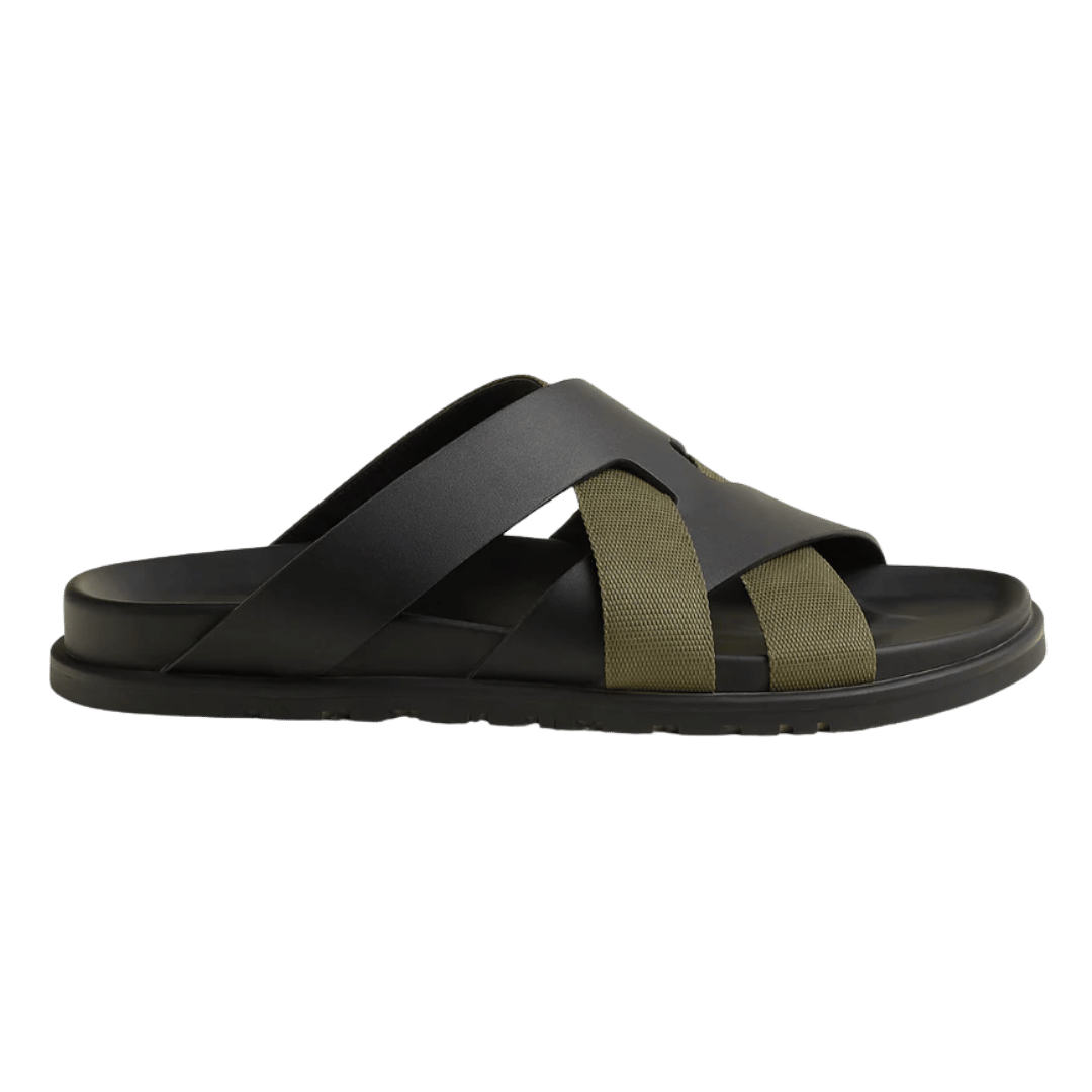 Hermes Kazimir Sandal Black/Tundra Green
