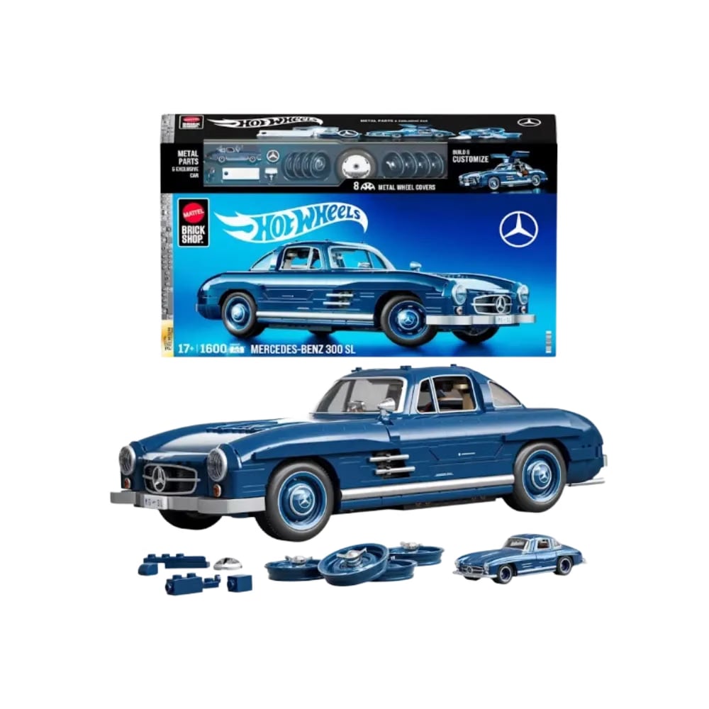 Mattel Brick Shop Hot Wheels Mercedes-Benz 300 SL Building Set