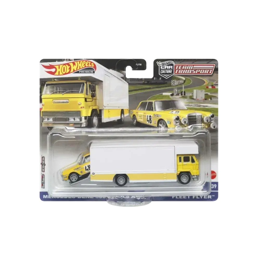 Hot Wheels Car Culture Team Transport Mercedes CLK-GTR with Aero Lift