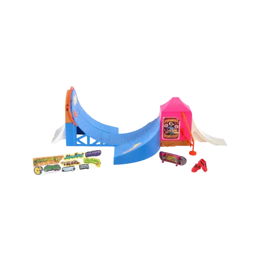 Hot Wheels x Tony Hawk Amusement Park Skate Set With Fingerboard & Pair Of Skate Shoes Set