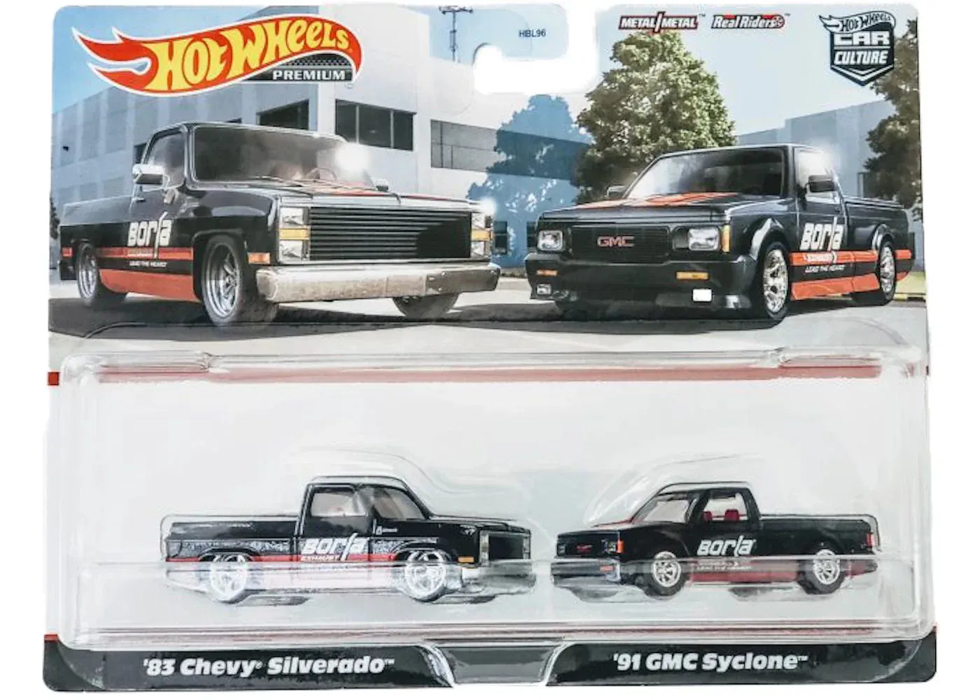 Hot Wheels Premium Car Culture 83 Chevy Silverado & 91 GMC Syclone 2-Pack