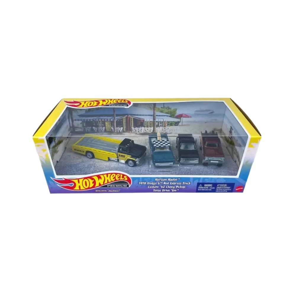 Hot Wheels Premium Horizon Hauler 1978 Dodge Custom '62 Pickup Set